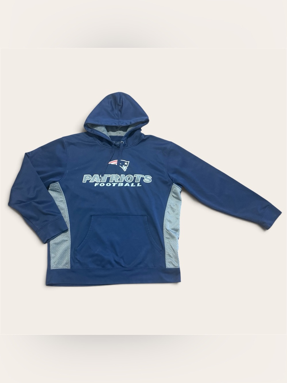 NFL Patriots Navy and Light Gray Zip-Up Hoodie